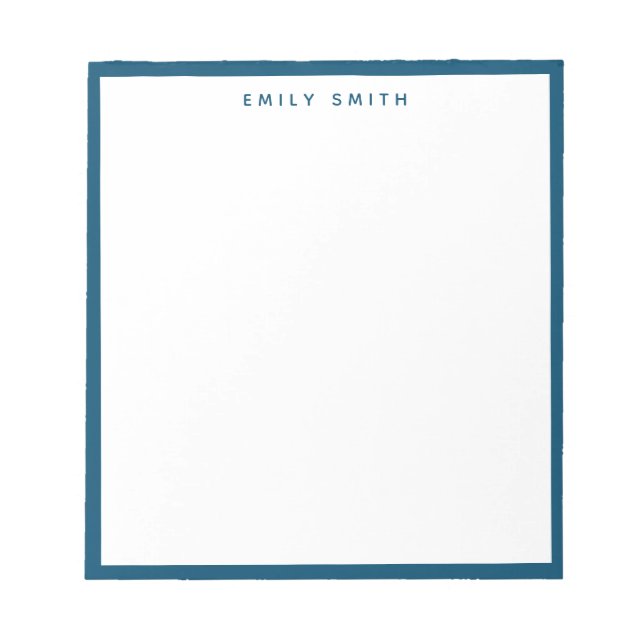 Bloco De Notas Marinho Azul Simples Moderno (Frente)