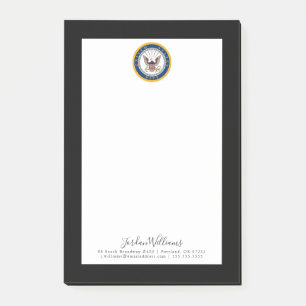Bloco De Notas Marinho dos EUA Emblema Marinho
