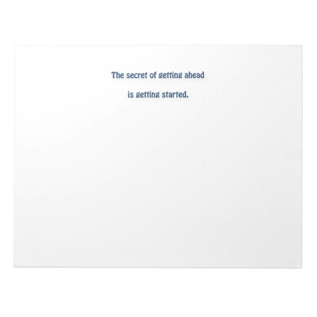 Bloco De Notas Mark Twain Cote - O segredo de ir adiante é... (Frente)