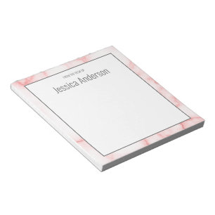 Bloco De Notas Mármore Rosa Faux Elegante da Mesa do
