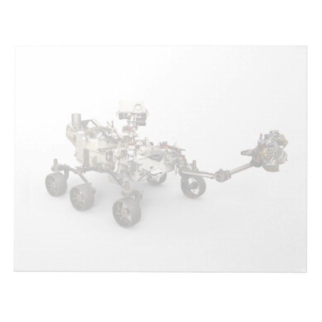 Bloco De Notas Mars Perseverance Rover Em Fundo Branco. (Frente)