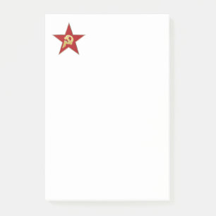 Bloco De Notas Martelo e foice na estrela vermelha