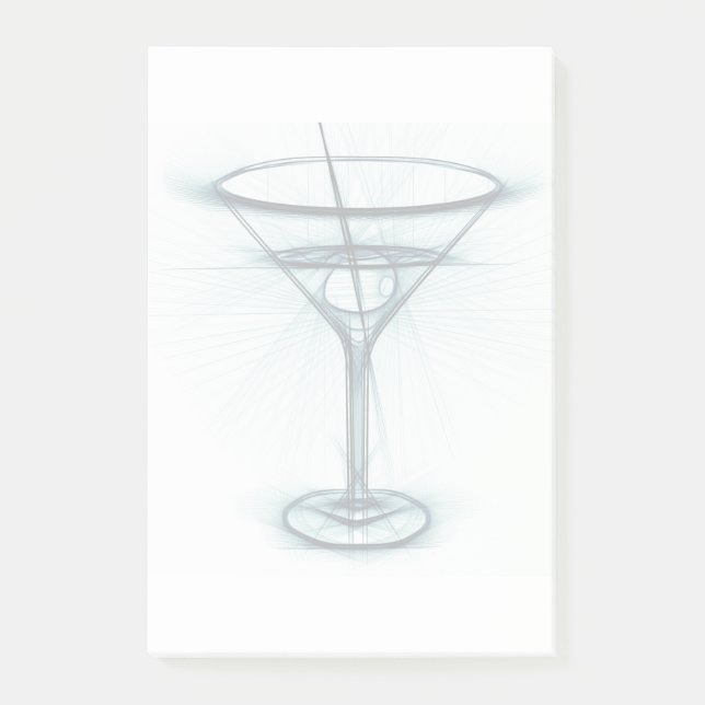 Bloco De Notas Martini Glass Sketch (Frente)