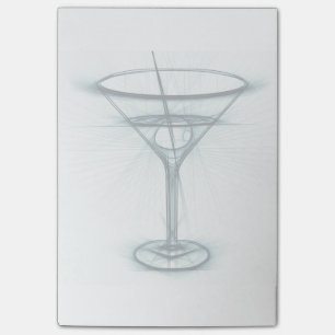 Bloco De Notas Martini Glass Sketch