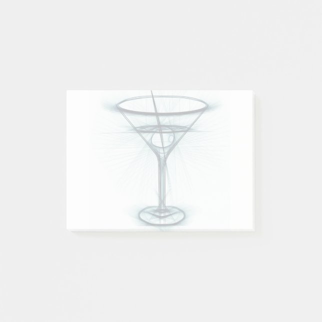 Bloco De Notas Martini Glass Sketch (Frente)
