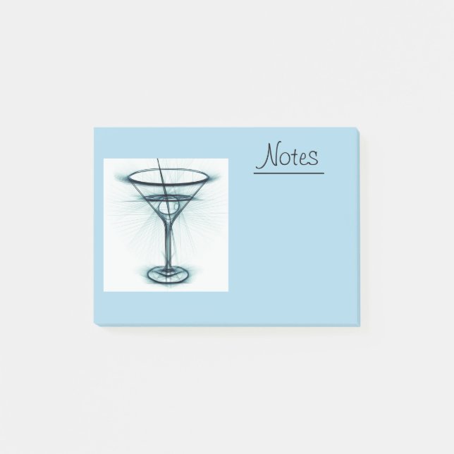 Bloco De Notas Martini Glass Sketch (Frente)