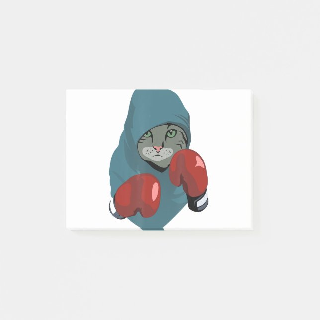 Bloco De Notas Mascar Gato de Boxing (Frente)