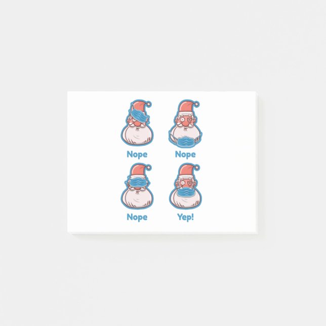 Bloco De Notas máscara covid santa claus xmas (Frente)