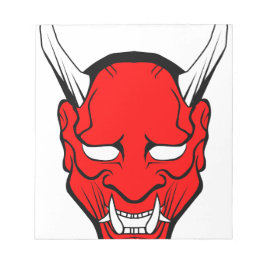 Bloco De Notas Máscara Vermelha Japonesa Hannya