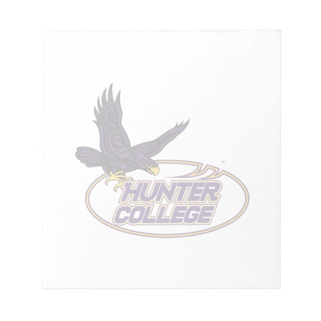 Bloco De Notas Mascote do Hunter College Hawks (Frente)