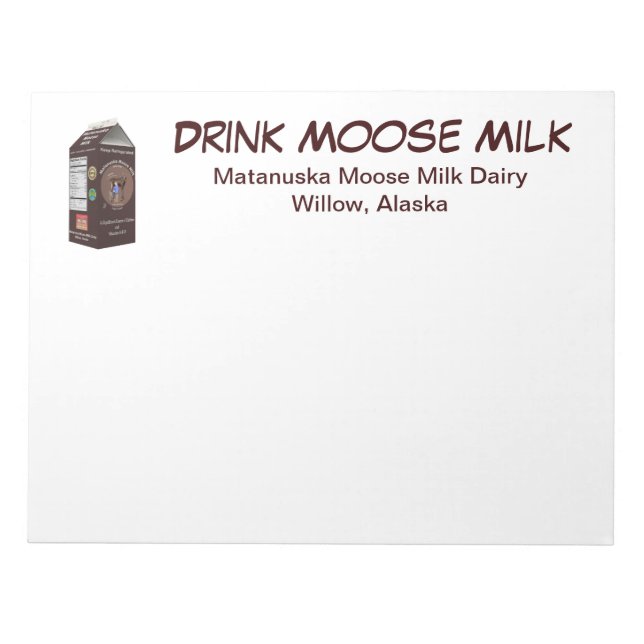 Bloco De Notas Matanuska Moose Milk (Frente)