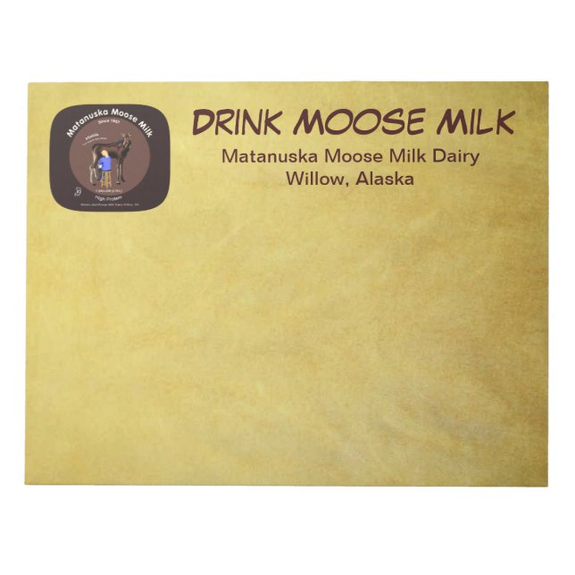 Bloco De Notas Matanuska Moose Milk (Frente)