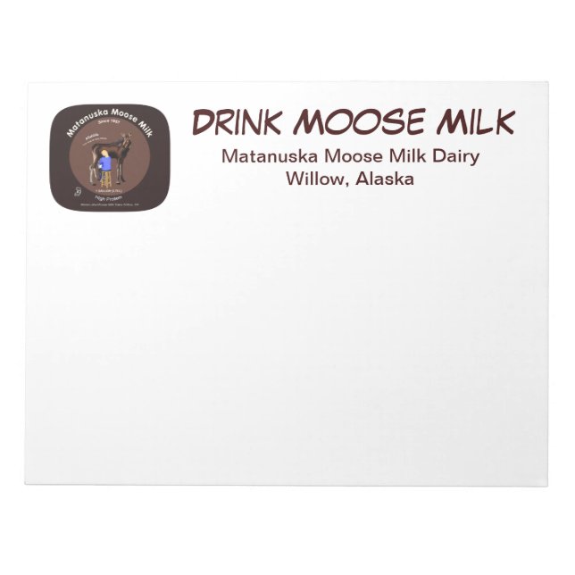 Bloco De Notas Matanuska Moose Milk (Frente)