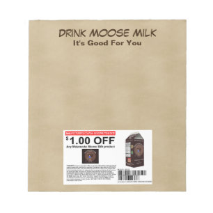 Bloco De Notas Matanuska Moose Milk Coupon