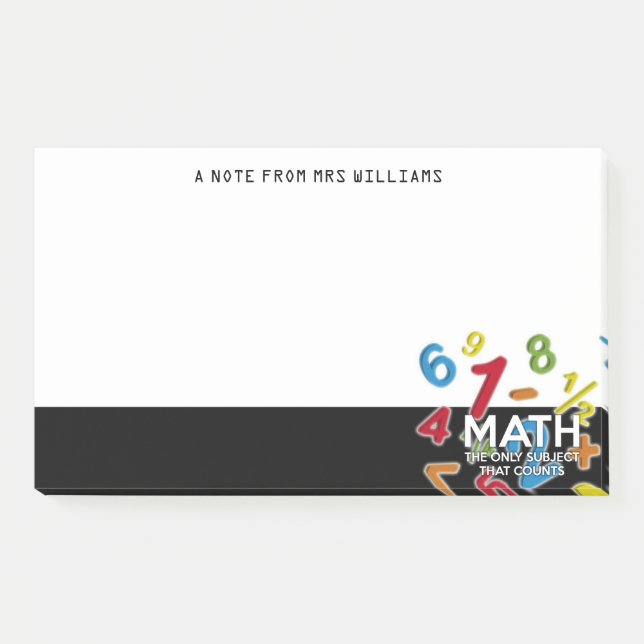 Bloco De Notas Matemática a Única Disciplina Que Conta (Frente)