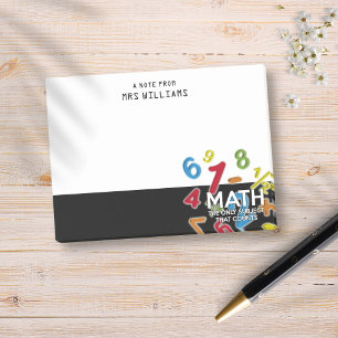 Bloco De Notas Matemática. A única matéria que conta