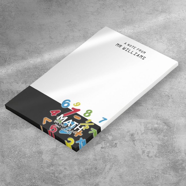 Bloco De Notas Matemática Divertida O Único Assunto Que Conta (Fun Math The Only Subject That Counts Post-it Notes)