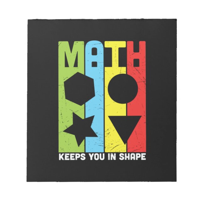 Bloco De Notas Matemática do professor de matemática mantém você  (Frente)