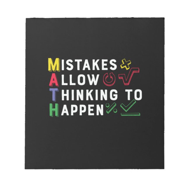 Bloco De Notas Matemática do professor de matemática permite que  (Frente)