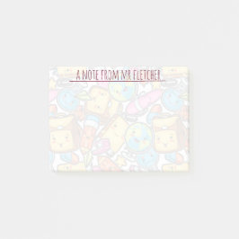 Bloco De Notas Materiais Escolares Personalizados com Padrão