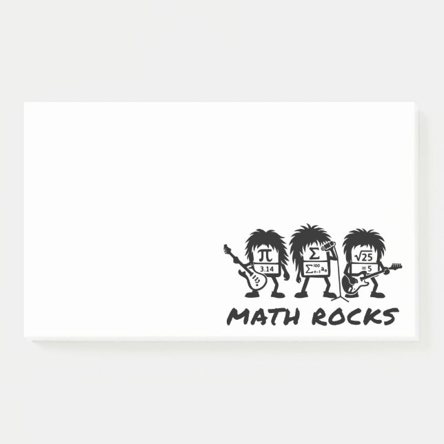 Bloco De Notas Math Rocks Academic Rock Band Humor (Frente)