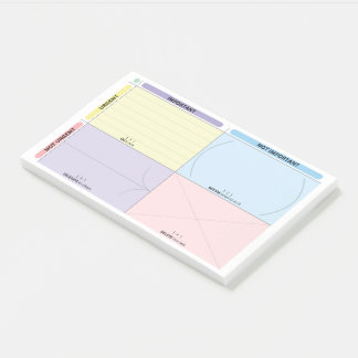 Bloco De Notas Matriz de Eisenhower Post It