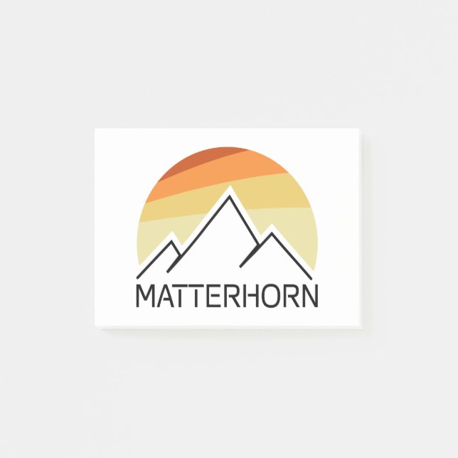 Bloco De Notas Matterhorn Suiça Itália Retro (Frente)