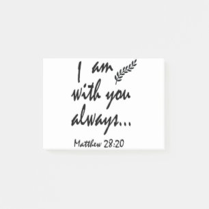 Bloco De Notas Matthew 28-20 Estou sempre contigo