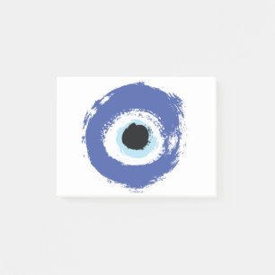 Bloco De Notas Mau Olho Artístico Azul Grego