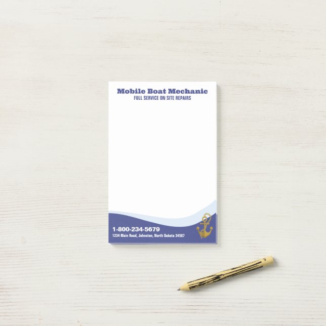 Bloco De Notas Mecânica de barcos móveis (Na mesa)