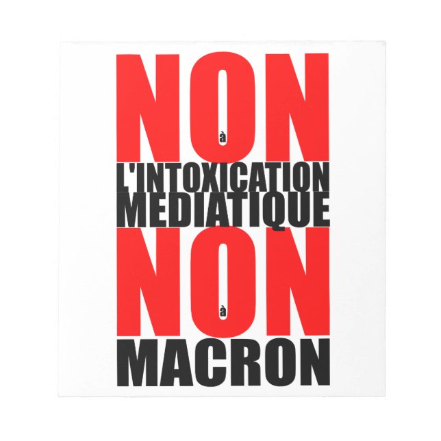 BLOCO DE NOTAS MEDIATIQUE NÃO À MACRON N (Frente)
