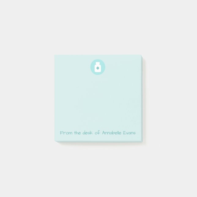 Bloco De Notas Medicina engarrafada farmacêutico (Frente)