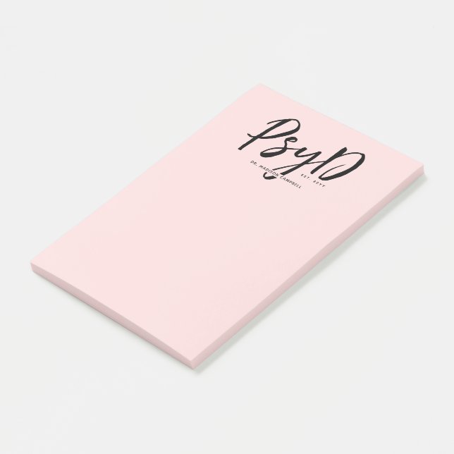 Bloco De Notas Médico de PsyD Personalizado (Inclinado)