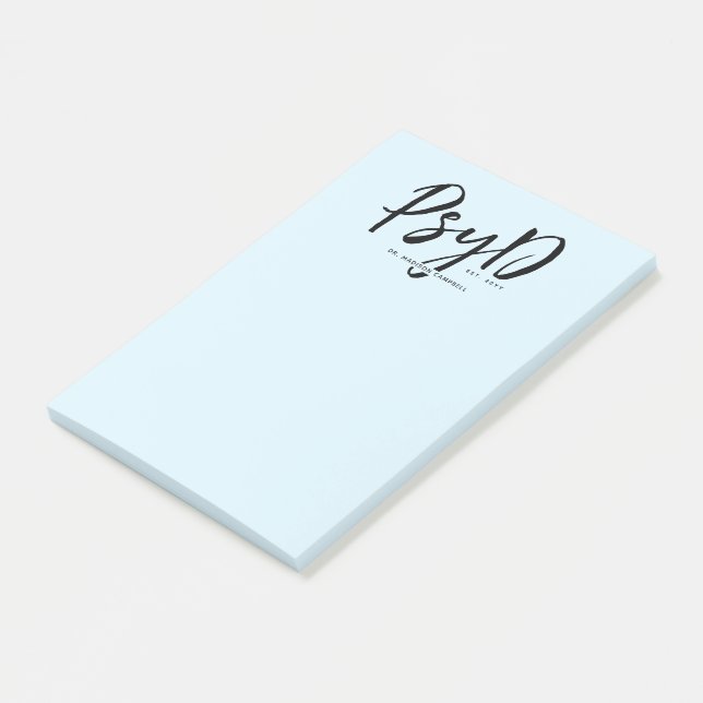 Bloco De Notas Médico de PsyD Personalizado (Inclinado)