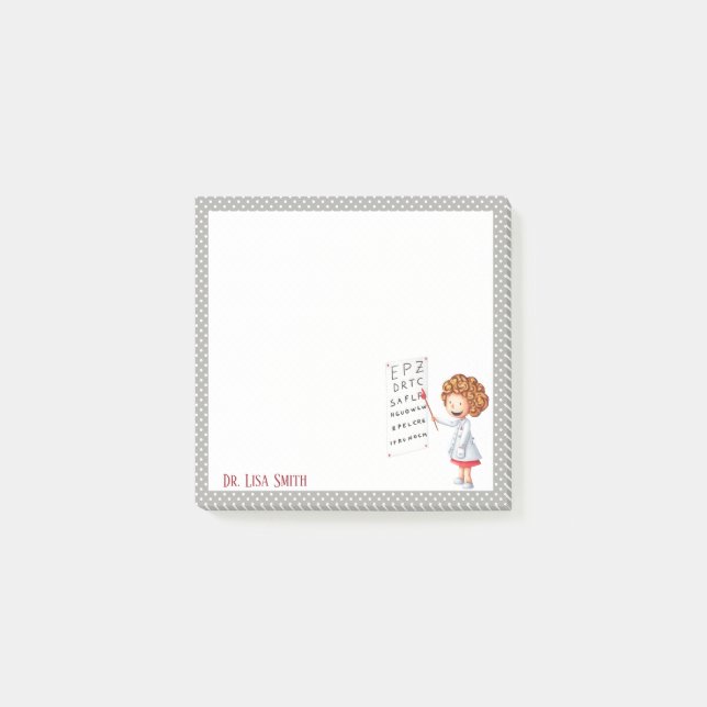 Bloco De Notas Médico, enfermeira posta personalizada que anota (Frente)