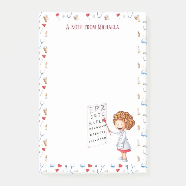 Bloco De Notas Médico ocular ou enfermeiro oftálmico personalizad (Frente)