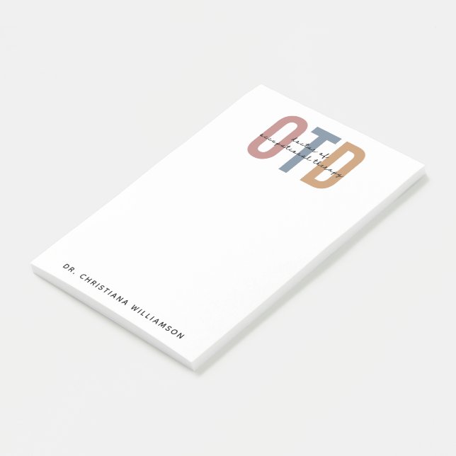 Bloco De Notas Médico Personalizado de Terapia Ocupacional (Inclinado)