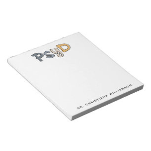Bloco De Notas Médico PsyD Personalizado de Psicologia Psicóloga