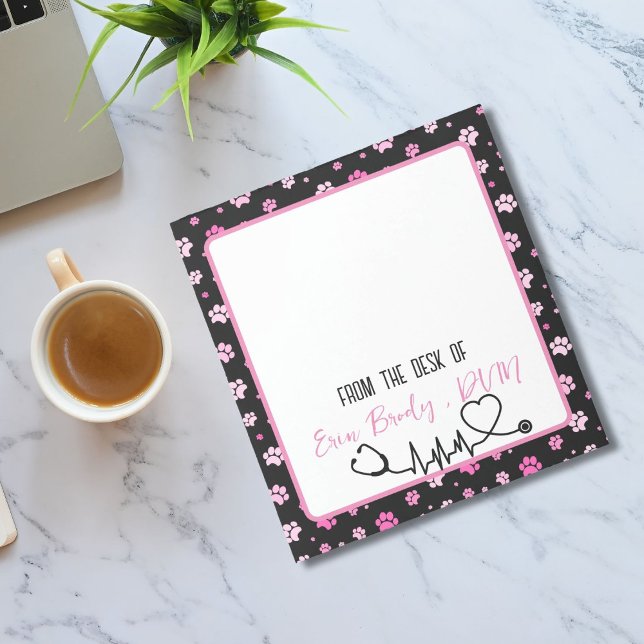 Bloco De Notas Médico-veterinário Colorido da Impressão de Pata (Criador carregado)