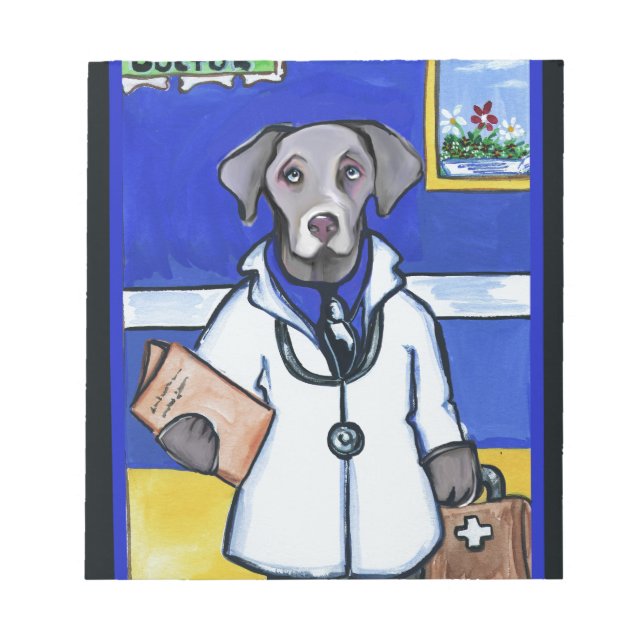 BLOCO DE NOTAS MÉDICO WEIMARANER (Frente)
