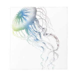 Bloco De Notas medusa coloridas