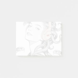 Bloco De Notas Medusa notas autoadesivas - pose para a câmera.