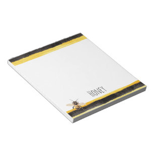 Bloco De Notas Mel Abelha Dourada Amarelo Preto
