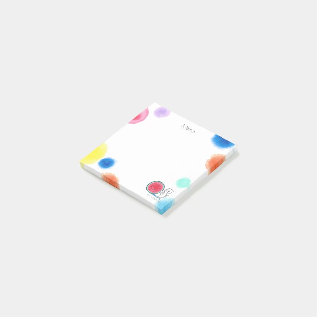 Bloco De Notas Melancia Cat Posta (Inclinado)