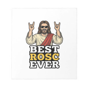 Bloco De Notas Melhor Camiseta Religiosa de Mão de Rock Vintage d