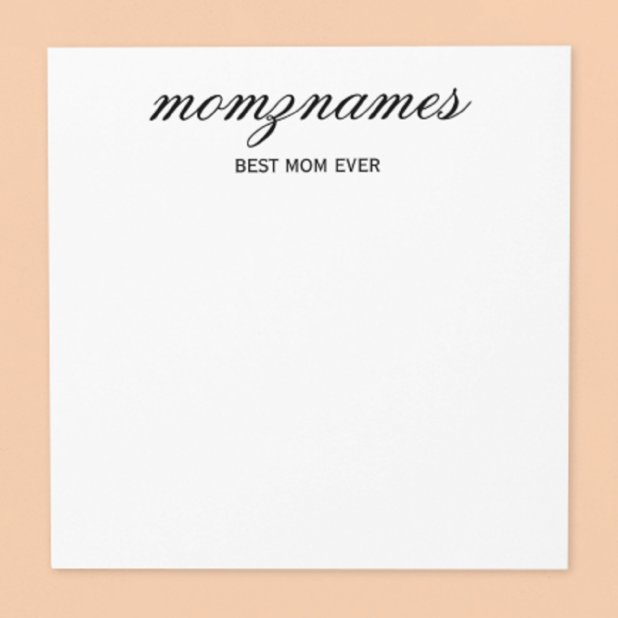 Bloco De Notas Melhor Mãe Personalizada Nome De Caligrafia (Criador carregado)