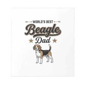Bloco De Notas Melhor Pai de Beagle do Mundo Cachorro Vintage