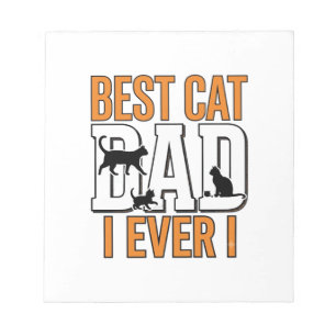 Bloco De Notas Melhor Pai de Gato de Todos os Tempos Camisa Vinta