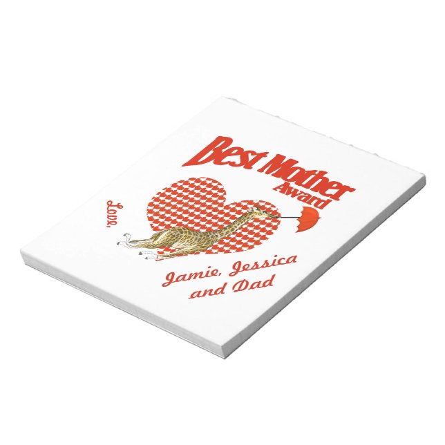 Bloco De Notas Melhor Prêmio Mãe (Invertido)