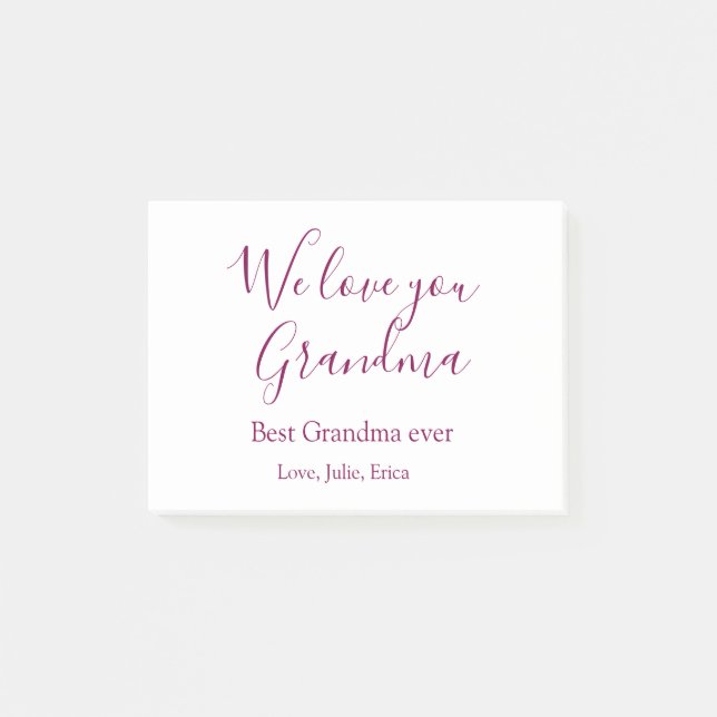 Bloco De Notas melhor vovó de vovô dama de foto clássico (Frente)